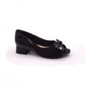 Peep Toe Feminino Comfortflex 2464403 - PRETO