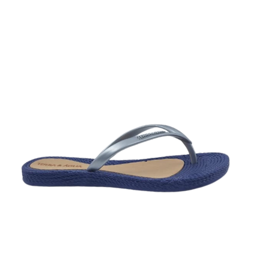TERRA E AGUA CHINELO 260902 - PRATA / AZUL