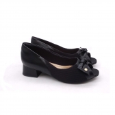  Peep Toe Feminino Comfortflex 2464403 - PRETO