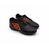 Chuteira Society Infantil Umbro 1169885 - PRETO / LARANJA / FURTACOR