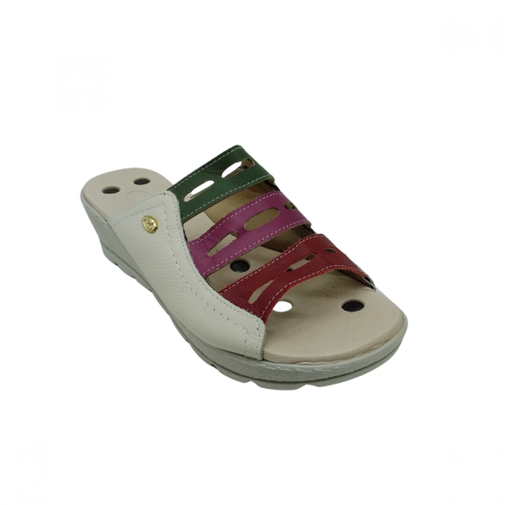 Tamanco 700 Gaus Anabela Fit - BRANCO / COLORS