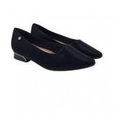 PICCADILLY SAPATO BAIXO 279004 - PRETO / PRETO VZ / DOURADO