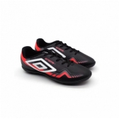 Chuteira Society Masculino Umbro 1117964 - PRETO / BRANCO / CORAL