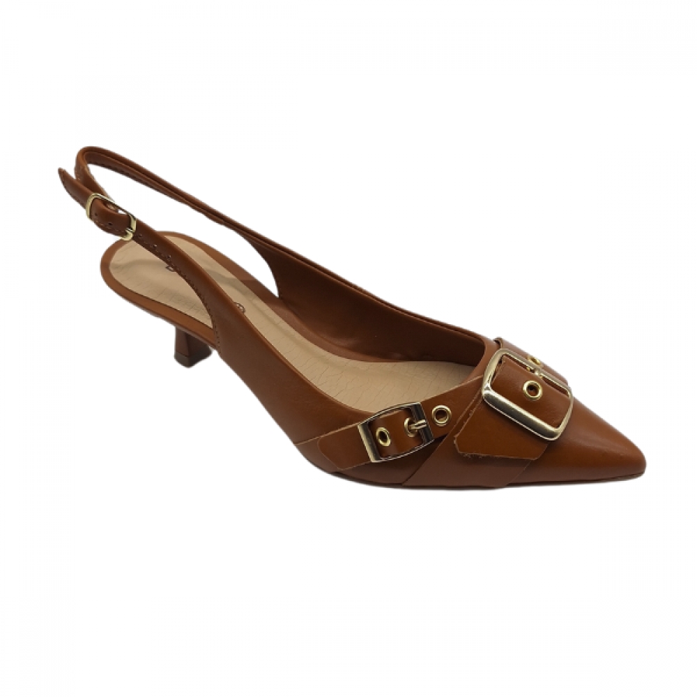 Slingback baixo Bottero 365412 - CARAMELO