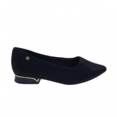 PICCADILLY SAPATO BAIXO 279004 - PRETO / PRETO VZ / DOURADO