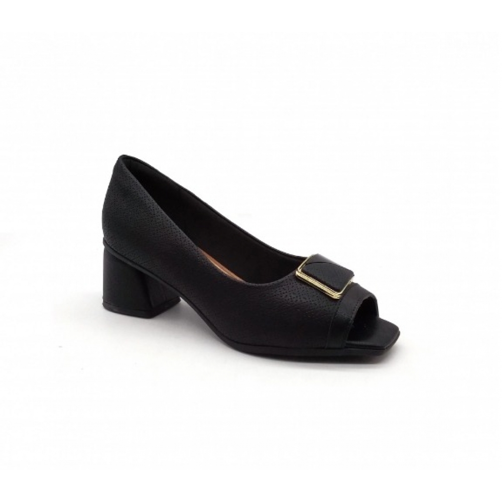 Peep Toe Feminino Piccadilly  715018 - PRETO