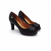 Peep Toe Feminino Vizzano 1840300 - PRETO