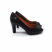 Peep Toe Feminino Vizzano 1840300 - PRETO