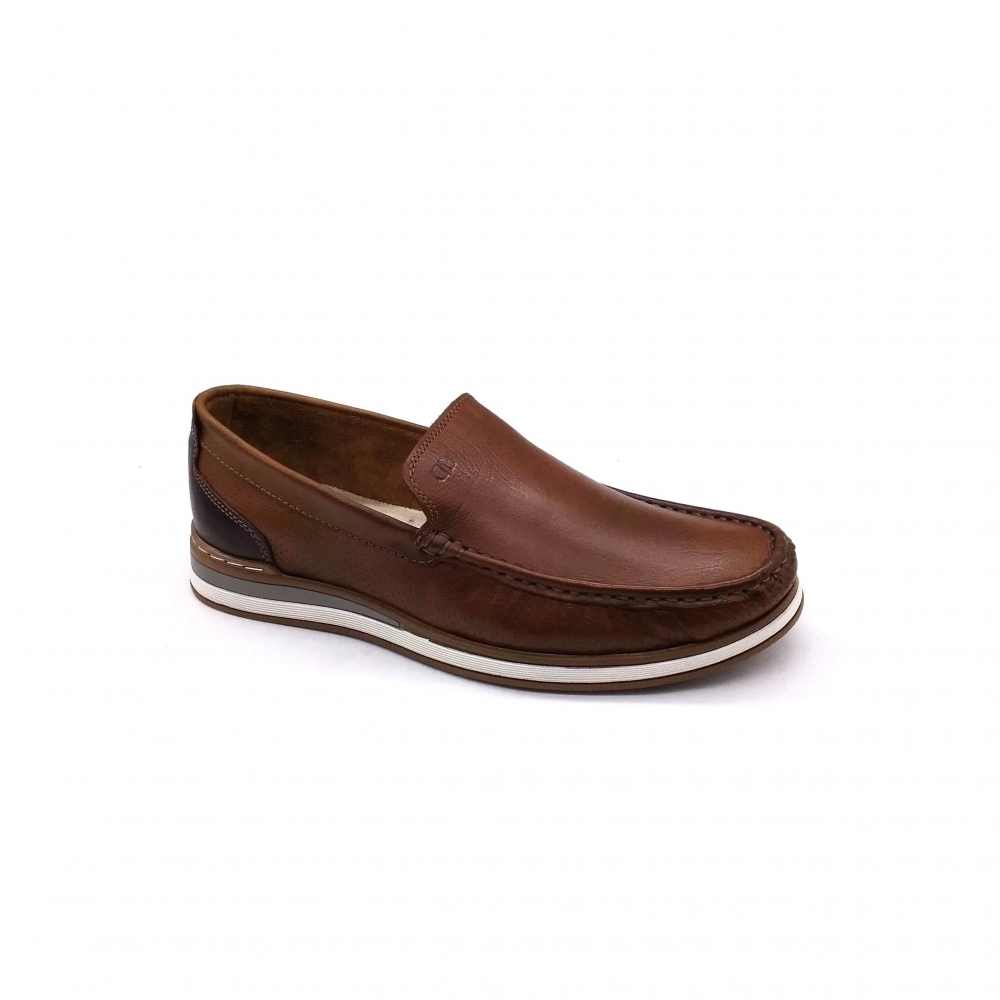Mocassim Masculino Democrata 252101 - CONHAQUE / TABACO