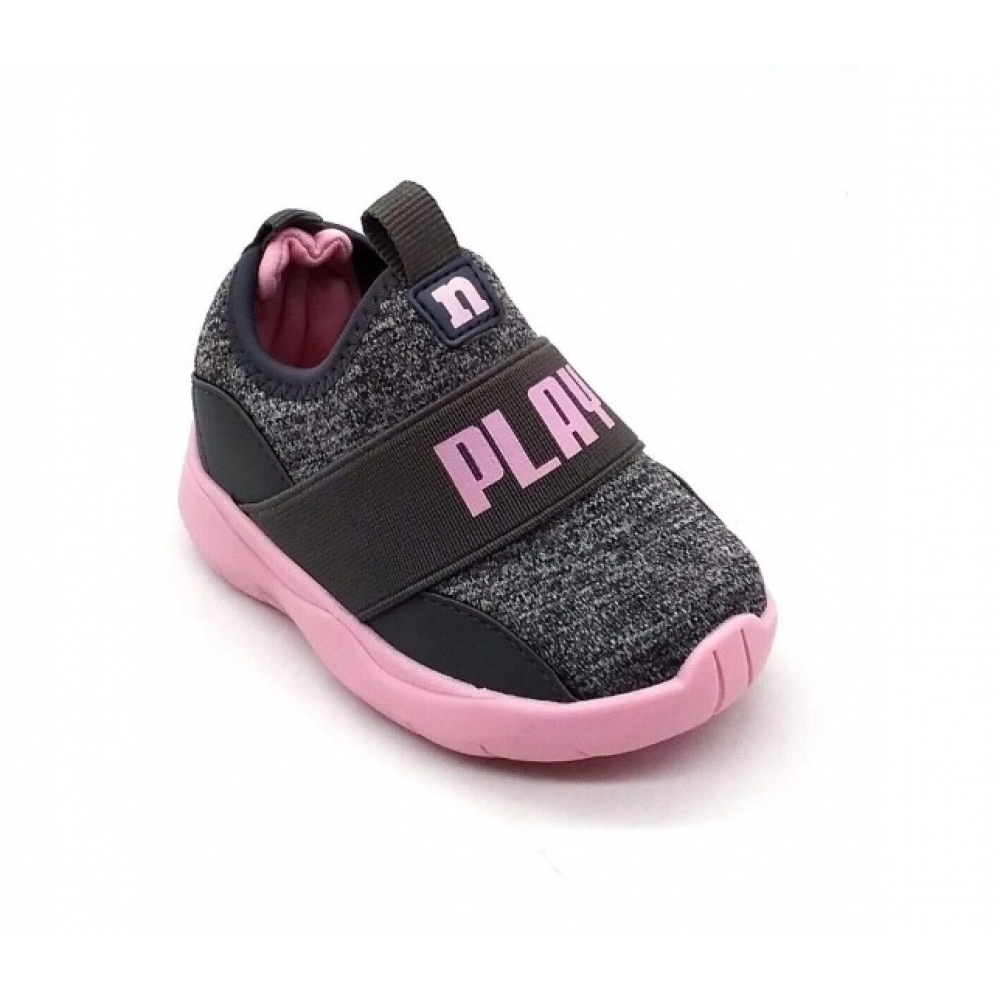 Tenis Infantil Novope 8001020 - MESCLA / CHUMBO / ROSA