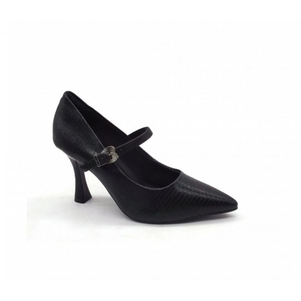 Scarpin Feminino Ramarim 2418102 - PRETO / GRAFITE