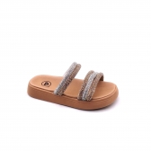 Chinelo Infantil Molekinha 2358103 - CRISTAL / OURO ROSADO