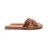 Chinelo Feminino Piccadilly 508050 - OURO ROSADO / AVELA / STRASS