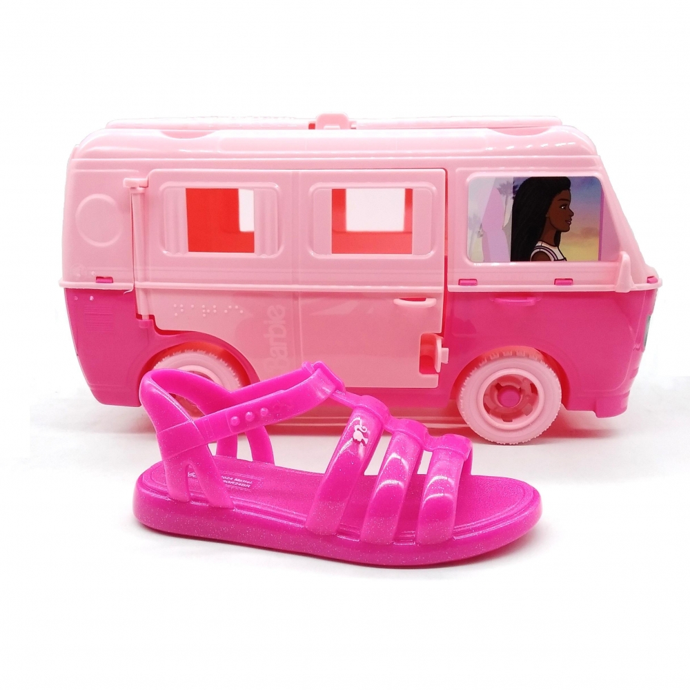 Sandalia Infantil Barbie 23071 - ROSA ESCURO / GLITER