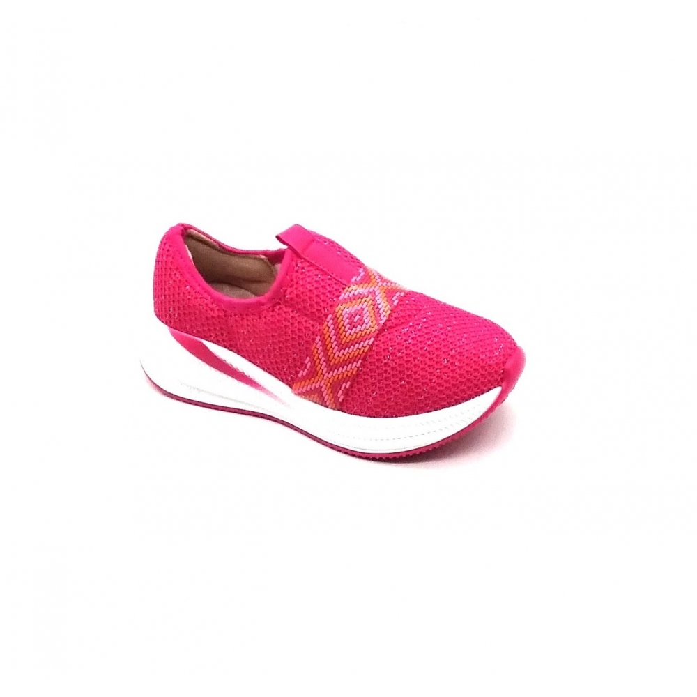Tenis Infantil Molekinha 2545106 - PINK / PRATA / LARANJA