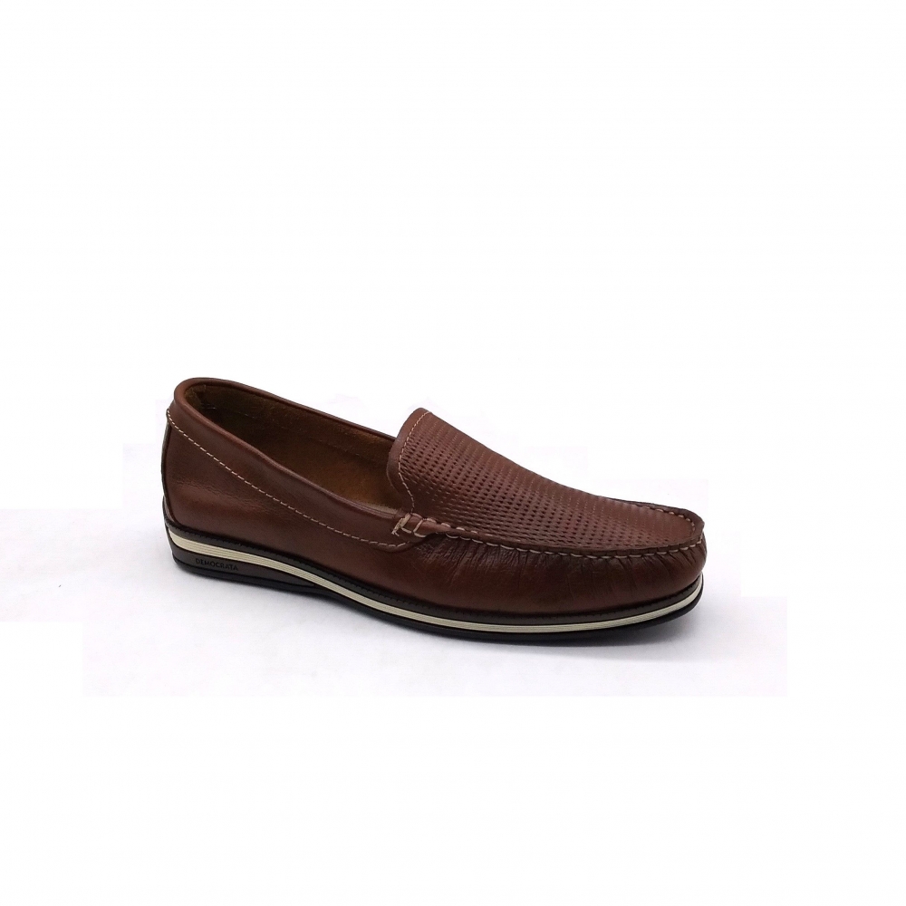 Mocassim Masculino Democrata 135201 - CONHAQUE