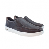 SAPATENIS MASCULINO PEGADA - 112001 - COFFE / CONHAQUE / BRANCO