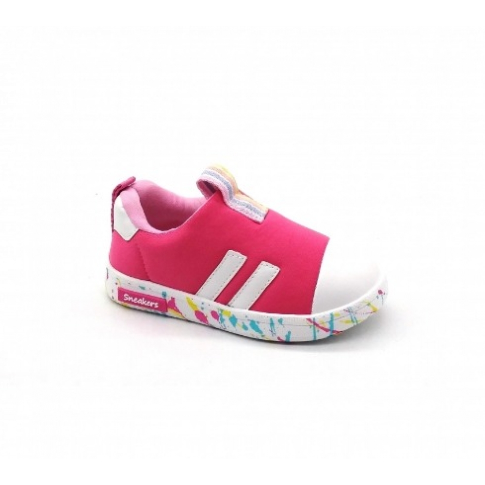 Tenis Infantil Sua Cia 705200512 - ROSA FLOWER / BRANCO / ROSA CETIM
