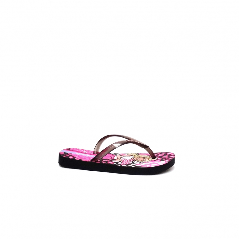 Chinelo Infantil Barbie 27291 - PRETO / ROSA