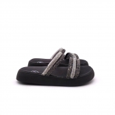 Chinelo Infantil Molekinha 2358103 - CRISTAL / BLACK DIAMOND / PRETO