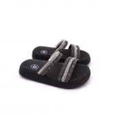 Chinelo Infantil Molekinha 2358103 - CRISTAL / BLACK DIAMOND / PRETO