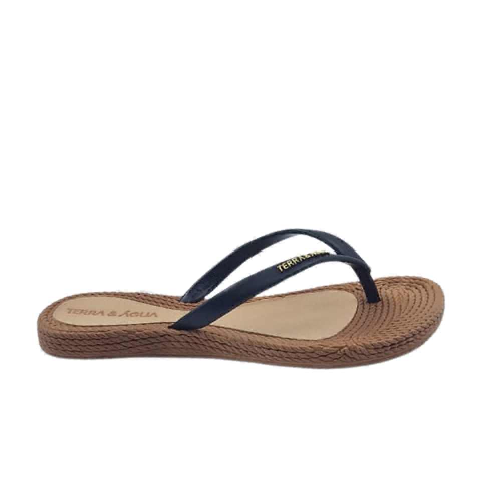 TERRA E AGUA CHINELO 260902 - PRETO / CARAMELO