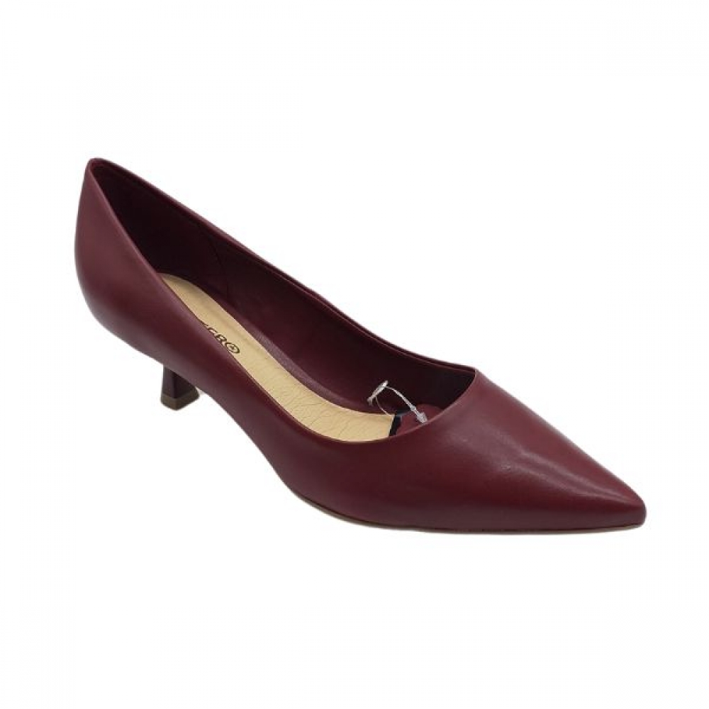 Scarpin Salto Baixo Feminino Bottero 365401 - BURGUNDY
