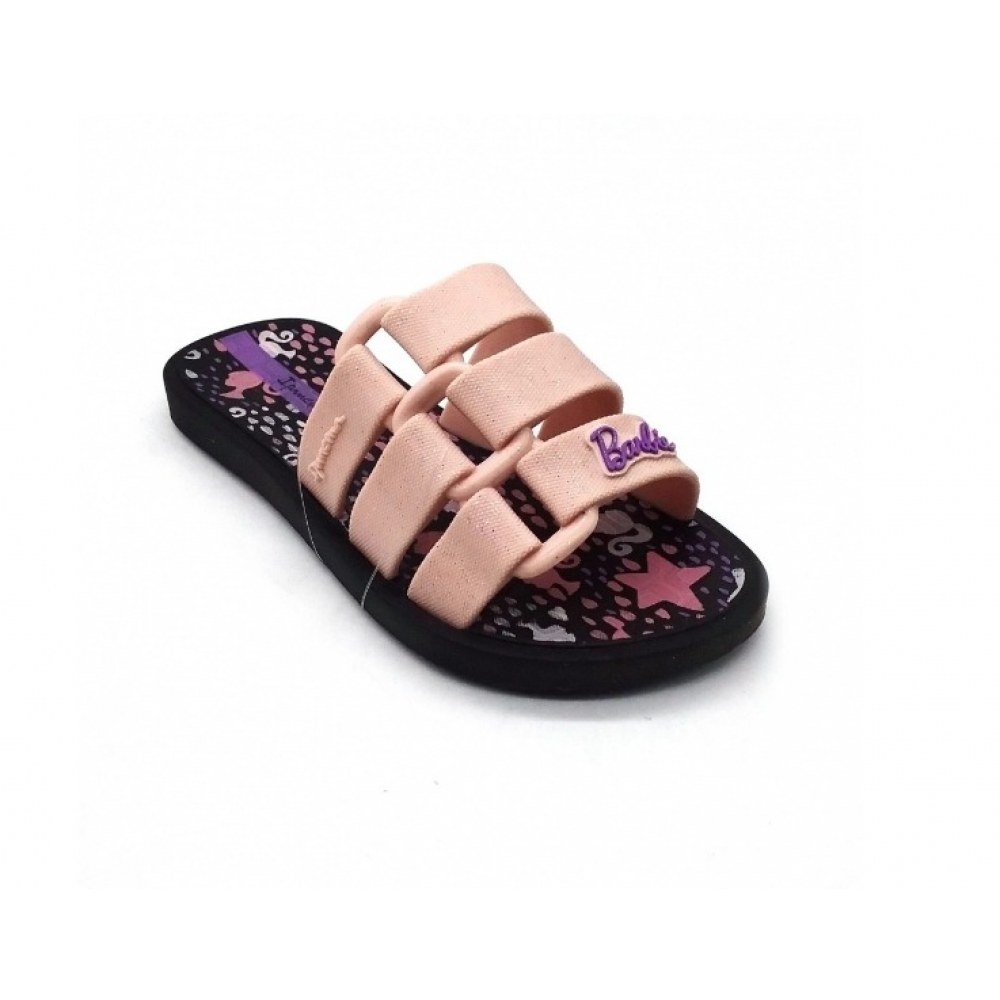 Chinelo Infantil Barbie 26754 - PRETO / ROSA