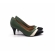 Scarpin Feminino Piccadilly 745085 - FOLHA / OFF WHITE / PRETO
