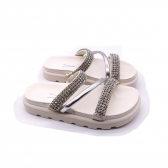 Chinelo Feminino Vizzano 6459133 - BRANCO OFF / CRISTAL / PRATA