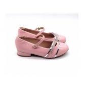 Sapatilha Infantil Molekinha 2528114 - ROSA VZ / PRATA