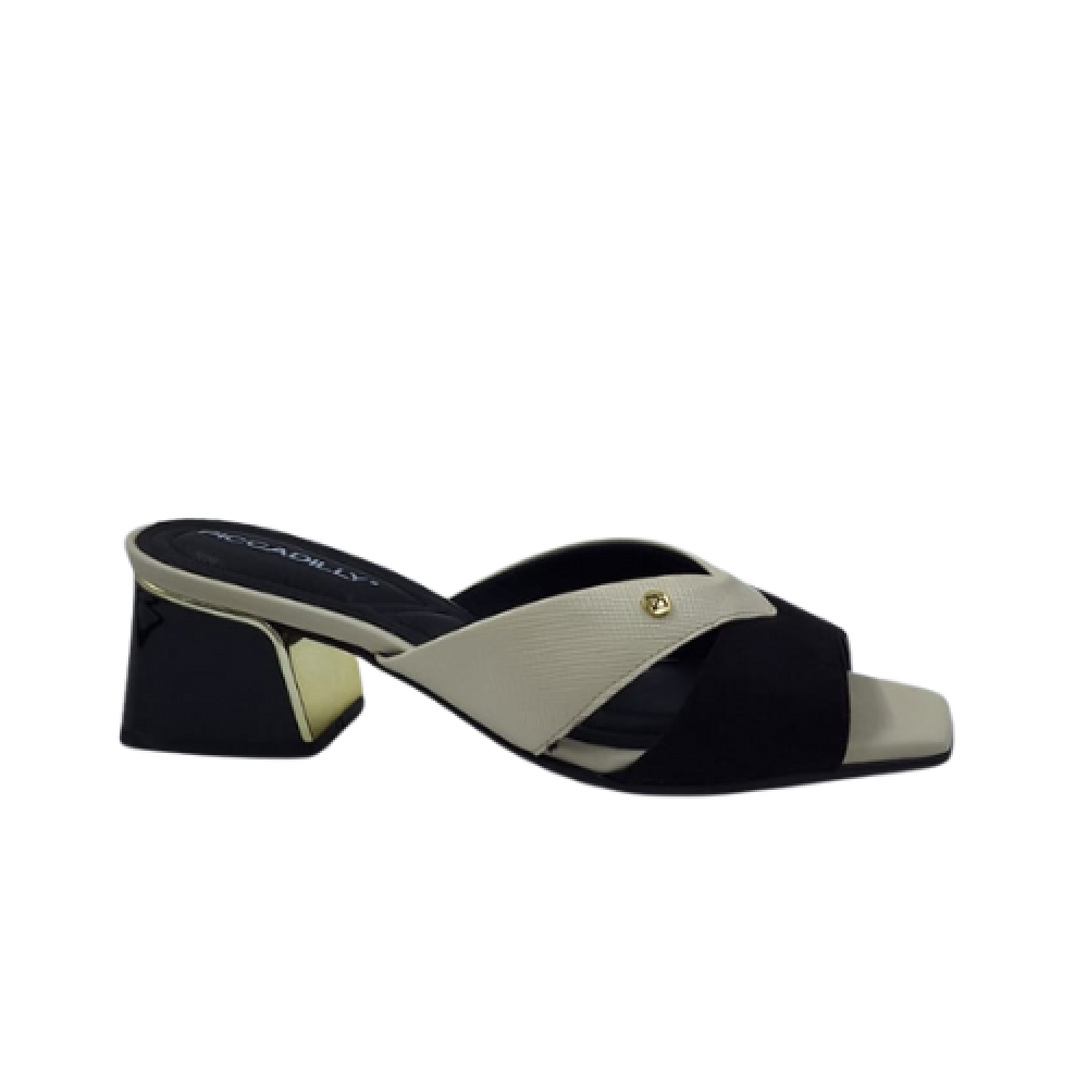 TAMANCO FEMININO PICCADILLY - 543095 - PRETO / OFF WHITE / PRETO VZ