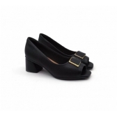Peep Toe Feminino Piccadilly  715018 - PRETO